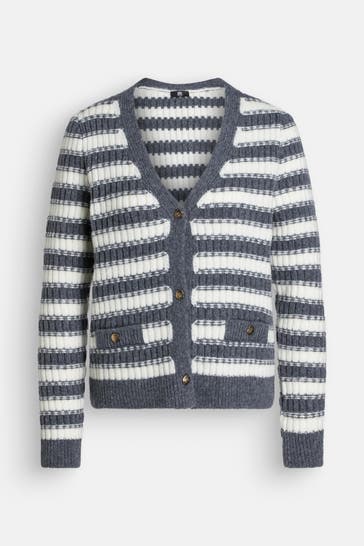 RIANI Wollmix-Strickjacke gestreift