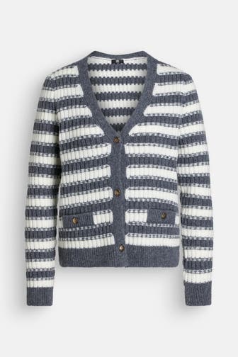 RIANI Wollmix-Strickjacke gestreift