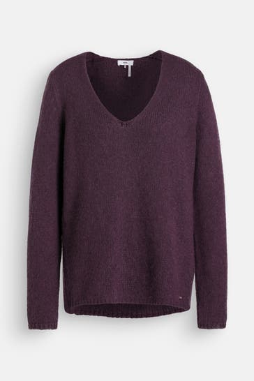 CINQUE Wollmix-Pullover 'Cijune' aubergine