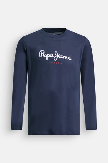 PEPE JEANS Langarmshirt 'New Herman' dunkelblau