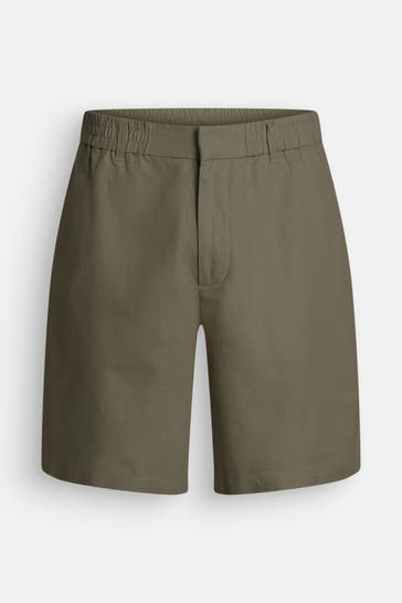 ARMANI EXCHANGE Leinenmix-Shorts oliv