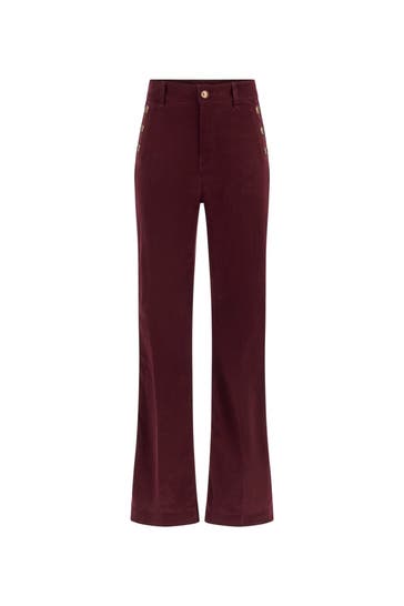 GUESS Hose 'Faye' weinrot