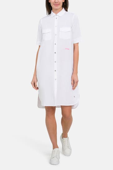 FRIEDA & FREDDIES NY Leinenmix-Kleid weiß