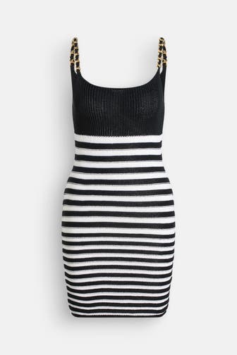 BALMAIN Strickkleid gestreift