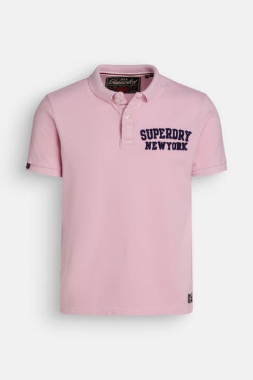 SUPERDRY Polo-Shirt 'Vintage Athletic' altrosa