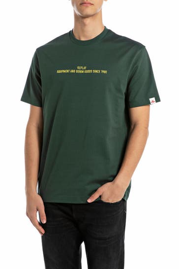 REPLAY T-Shirt dunkelgrün