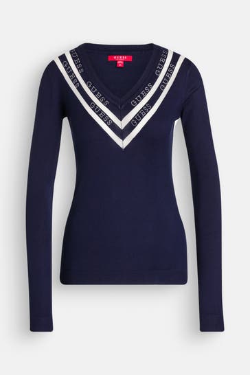 GUESS Strickpullover schwarzblau