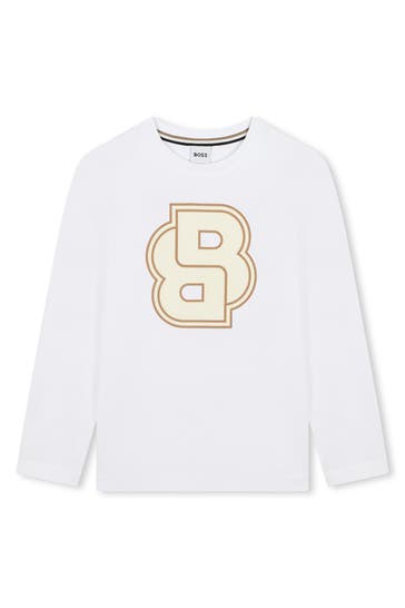BOSS Langarmshirt weiß