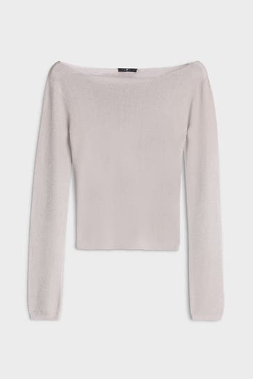 7 FOR ALL MANKIND Strickpullover silber