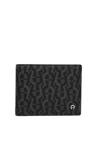 AIGNER Leder-Geldbörse 'Icon Cover' gemustert
