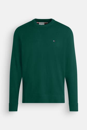 TOMMY HILFIGER Strickpullover smaragdgrün