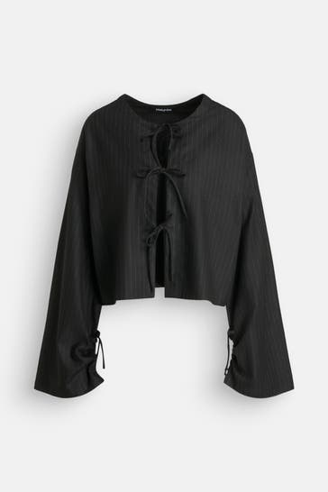 BLACK PALMS Blusenshirt 'Benja' schwarz