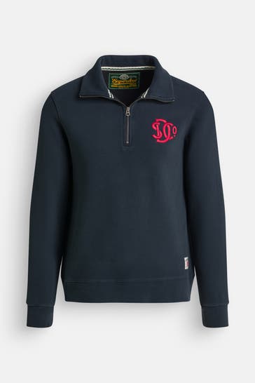 SUPERDRY Sweat-Troyer nachtblau