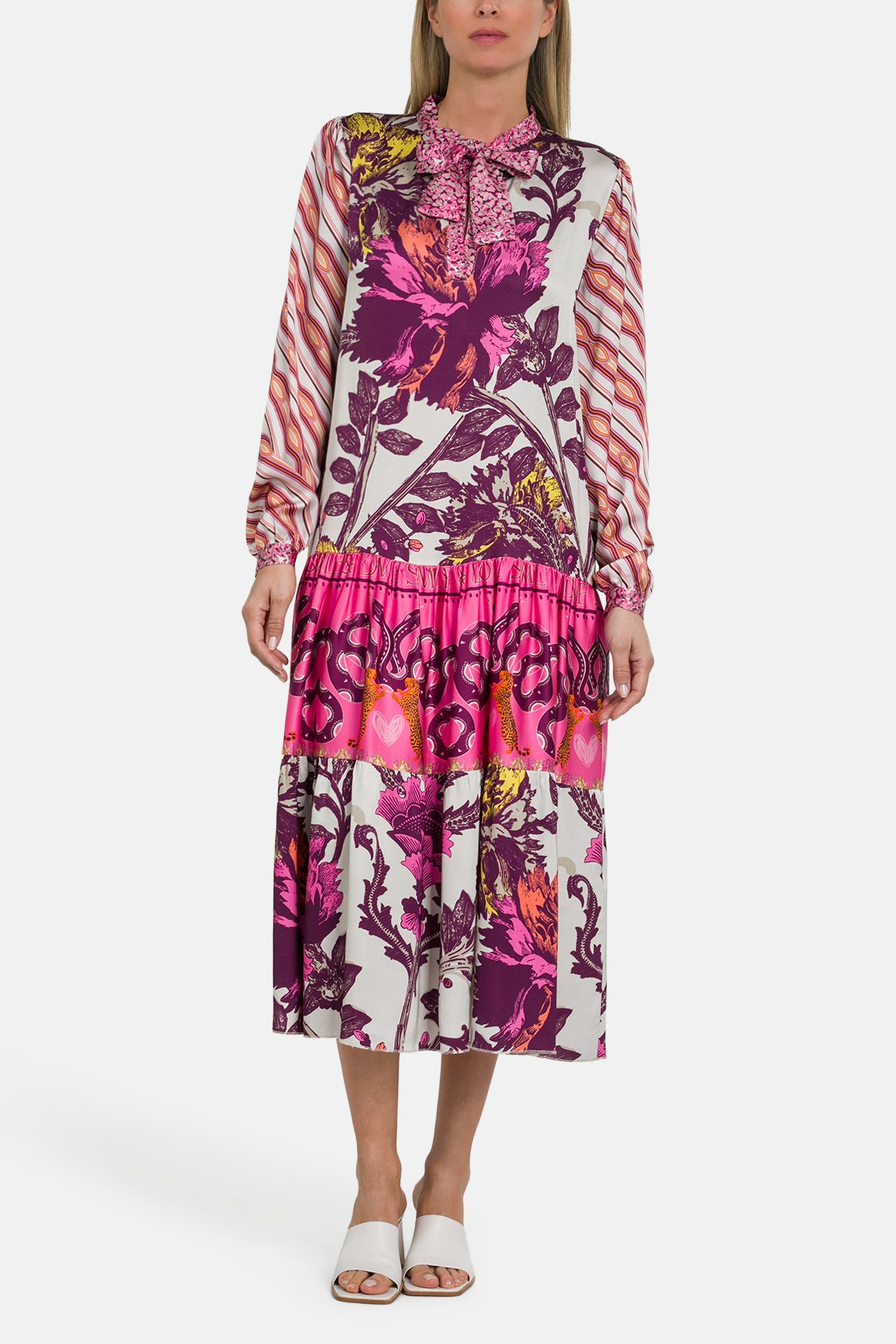 MISS GOODLIFE Maxikleid 'Pink Snakes' gemustert, Bild 1