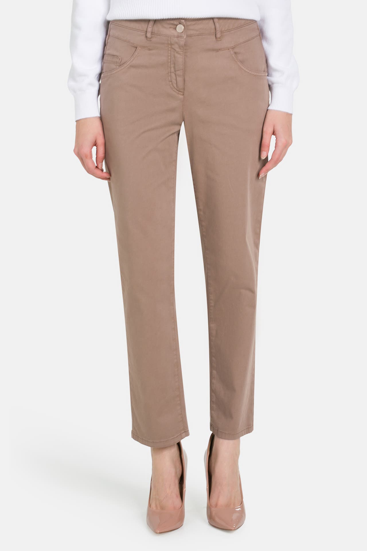 LUISA CERANO Jeans beige tapered, Bild 1