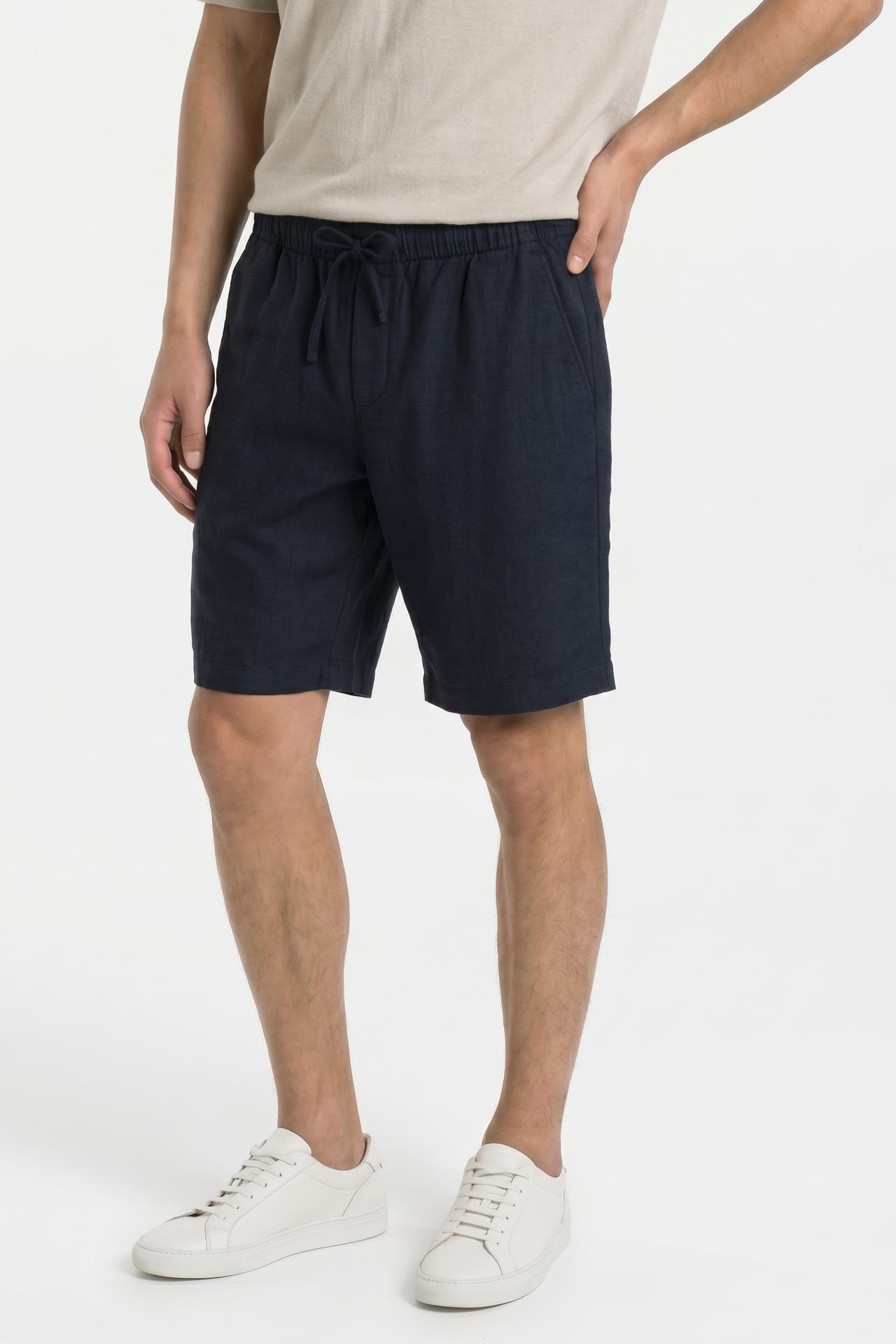 TOMMY HILFIGER Leinenmix-Shorts nachtblau, Bild 1