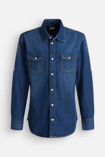 PEPE JEANS Jeanshemd 'Portez' blau