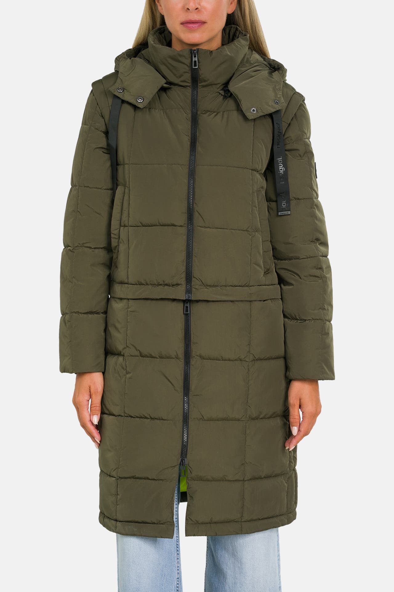 DESIGUAL 2 in 1-Steppmantel oliv, Bild 1