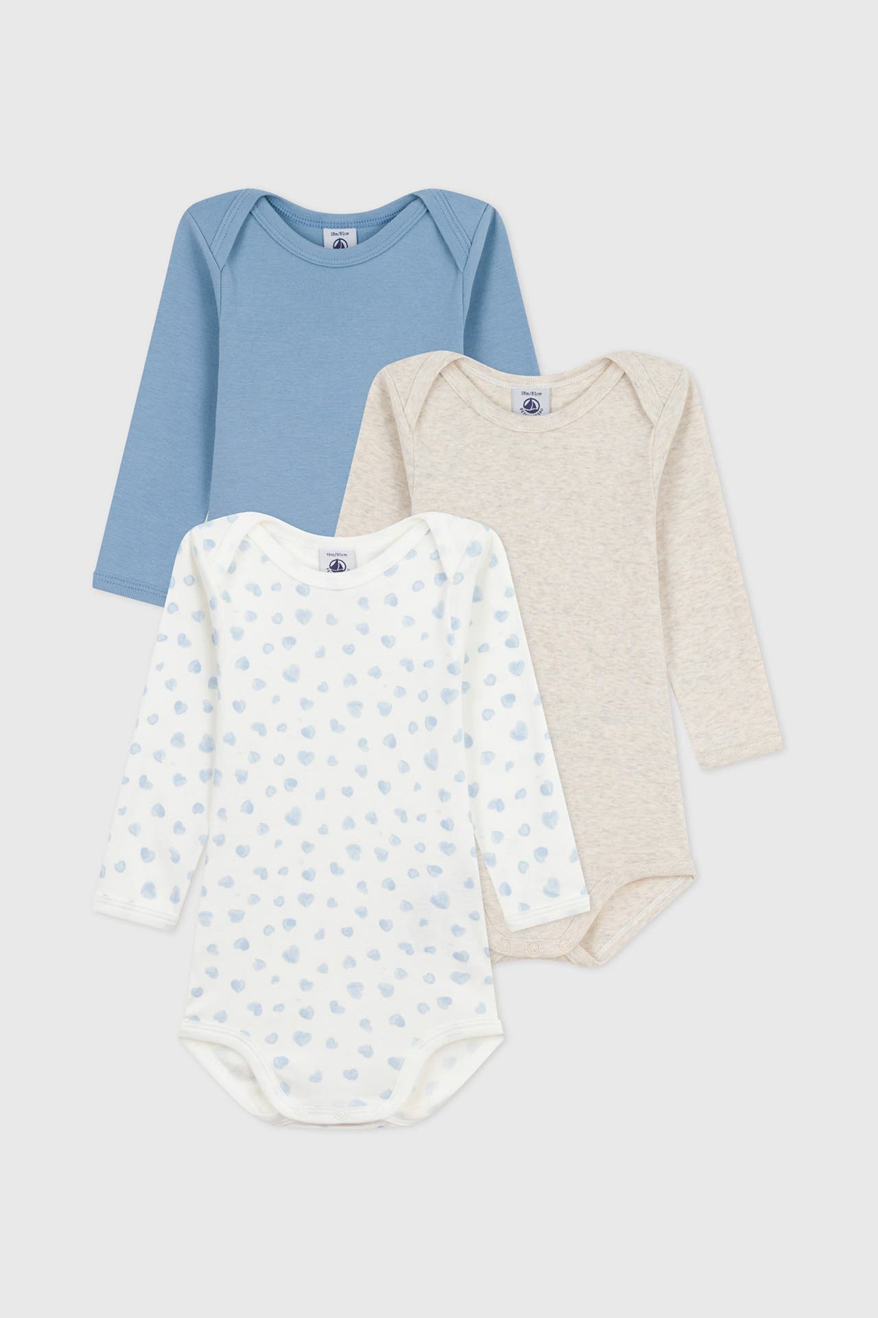 PETIT BATEAU 3er Pack Bodies mehrfarbig, Bild 1