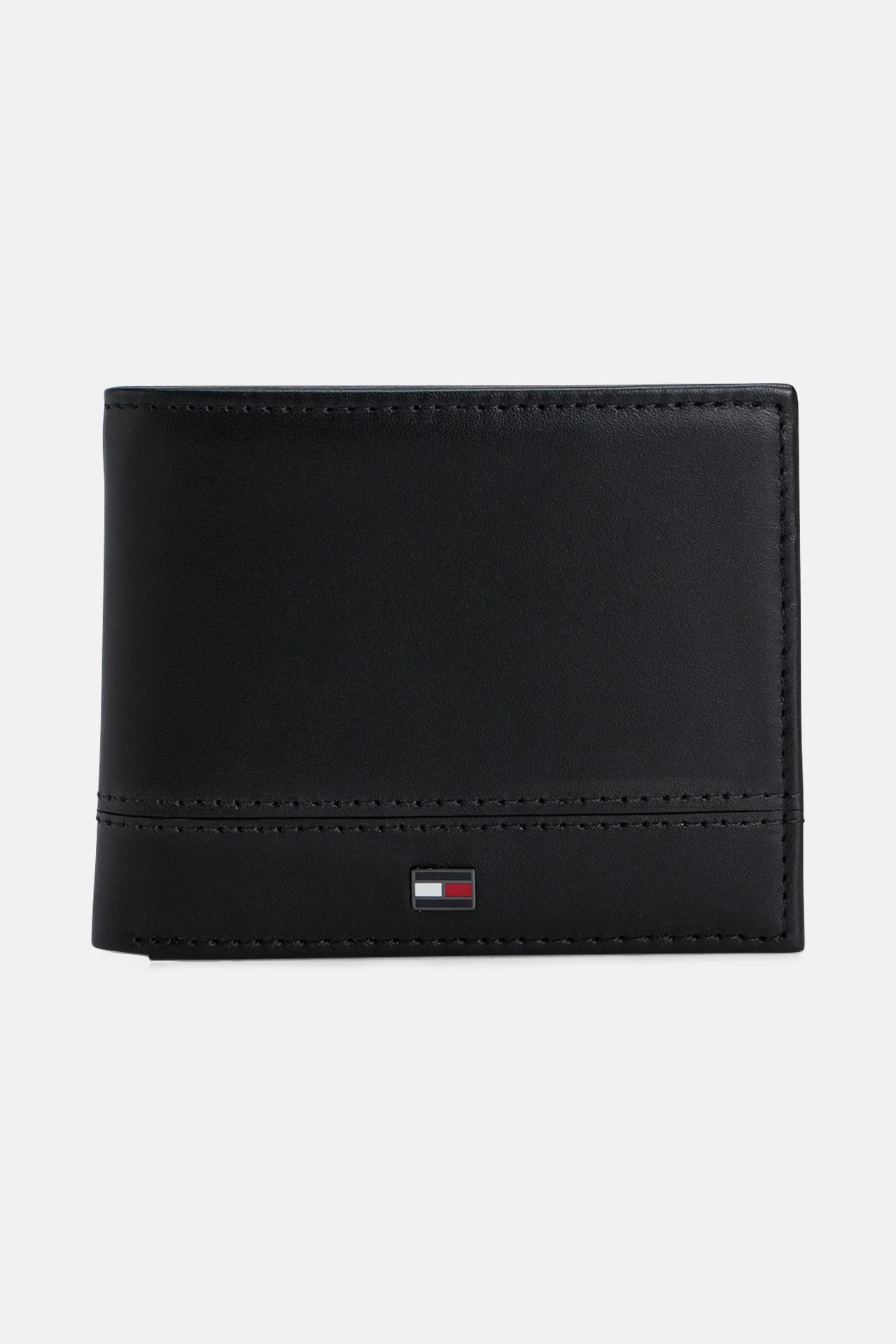 TOMMY HILFIGER Ledergeldbörse schwarz, Bild 1