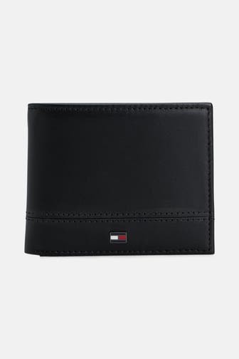 TOMMY HILFIGER Ledergeldbörse schwarz