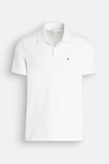 CALVIN KLEIN Polo-Shirt weiß
