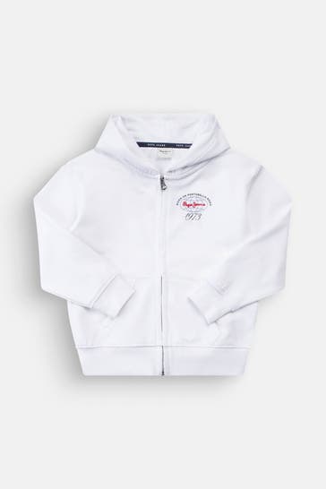 PEPE JEANS Sweatjacke 'Jackson' weiß