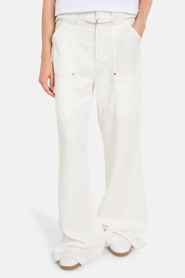 BOSS Stoffhose 'Telt' weiß