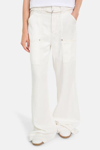 BOSS Stoffhose 'Telt' weiß