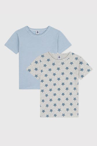 PETIT BATEAU 2er-Set T-Shirts gemustert