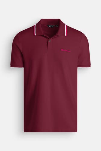 BEN SHERMAN Polo-Shirt weinrot