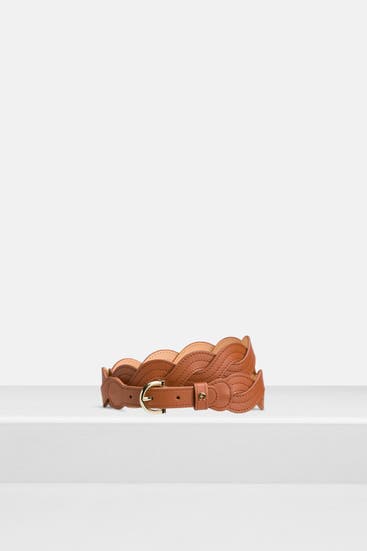 AIGNER - Ledergürtel cognac