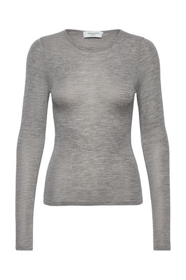 ROSEMUNDE Wollmix-Longsleeve grau