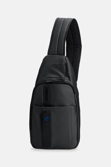 PIQUADRO Umhängetasche schwarzgrau