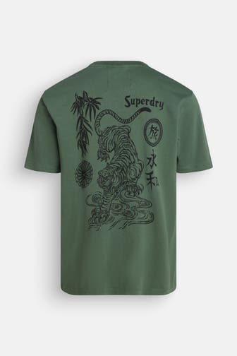 SUPERDRY T-Shirt dunkelgrün