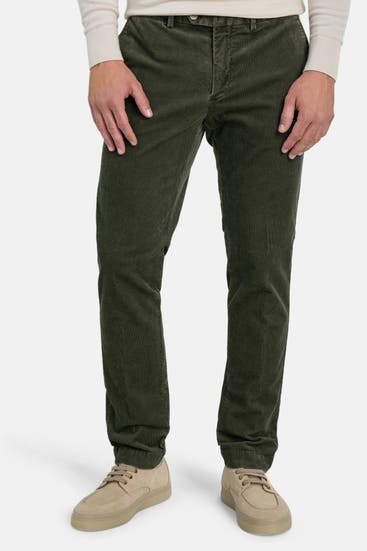 HACKETT - Cordhose 'Kensington' oliv