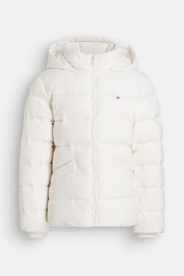 TOMMY HILFIGER Light-Steppjacke 'Kg Essential' weiß