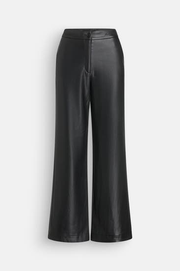 KARL LAGERFELD - Kunstlederhose schwarz