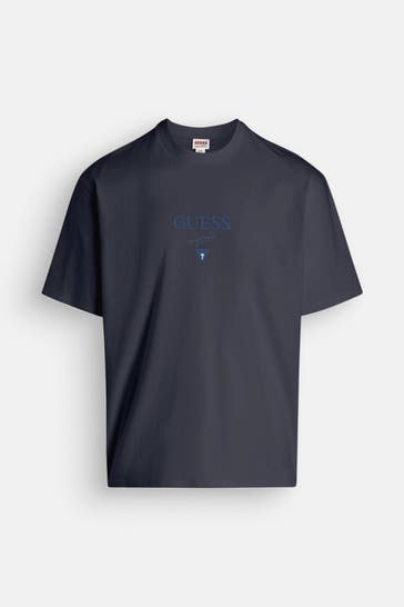 GUESS T-Shirt schwarzblau unisex