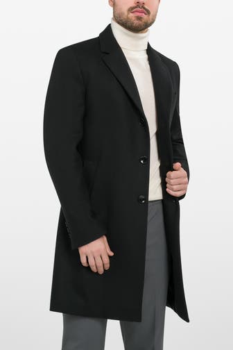 BOSS Wollmix-Mantel schwarz