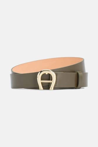 AIGNER Ledergürtel oliv