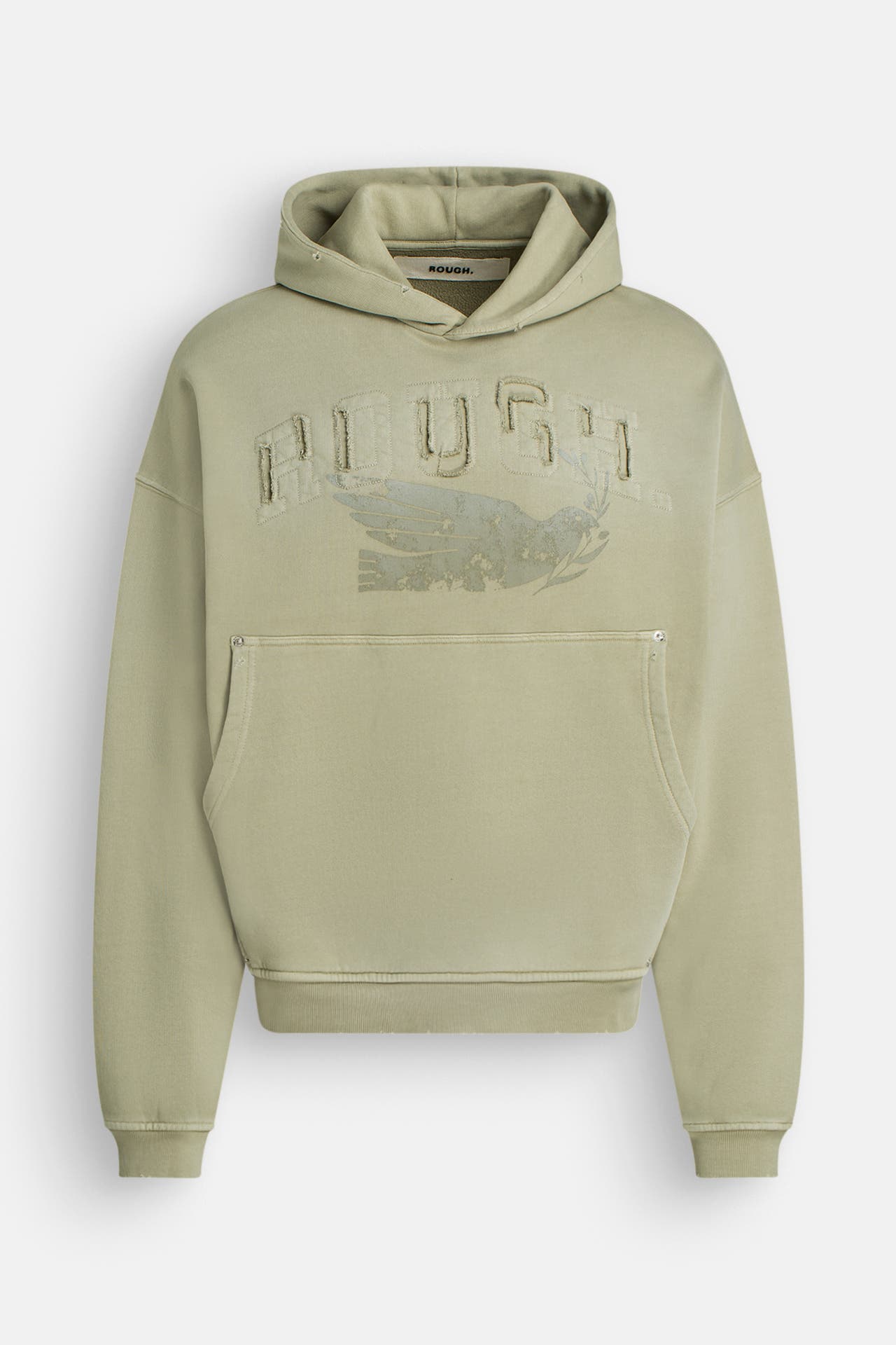 ROUGH. Hoodie 'Used Bird' salbei, Bild 1