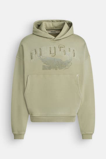 ROUGH. Hoodie 'Used Bird' salbei