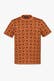 T-Shirt cognac gemustert