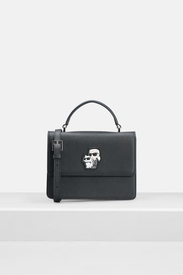 KARL BY KARL LAGERFELD Umhängetasche 'Ikon Couple' schwarz