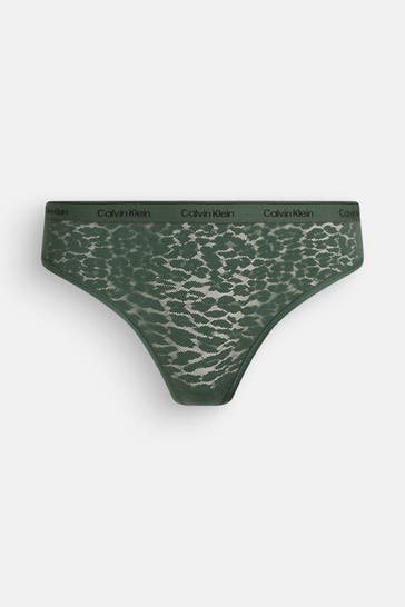 CK UNDERWEAR Brazilian-Slip dunkelgrün
