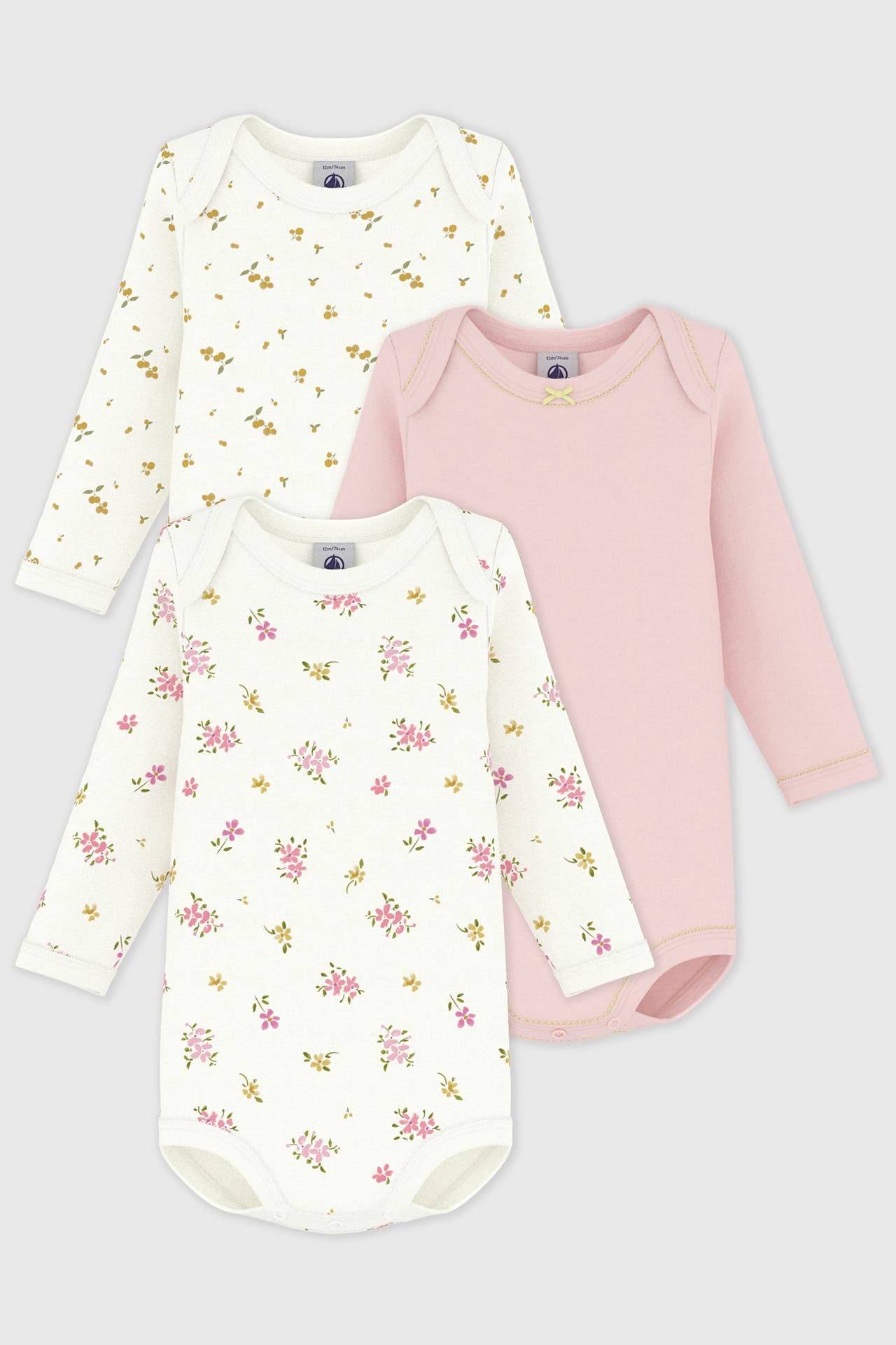 PETIT BATEAU 3er Pack Bodies mehrfarbig, Bild 1