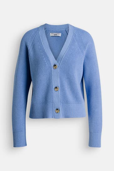 MARC O'POLO DENIM Strickjacke taubenblau