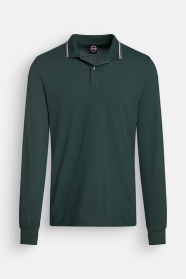 COLMAR Langarm-Polo tannengrün