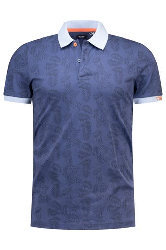 NEW ZEALAND AUCKLAND Polo-Shirt blau gemustert